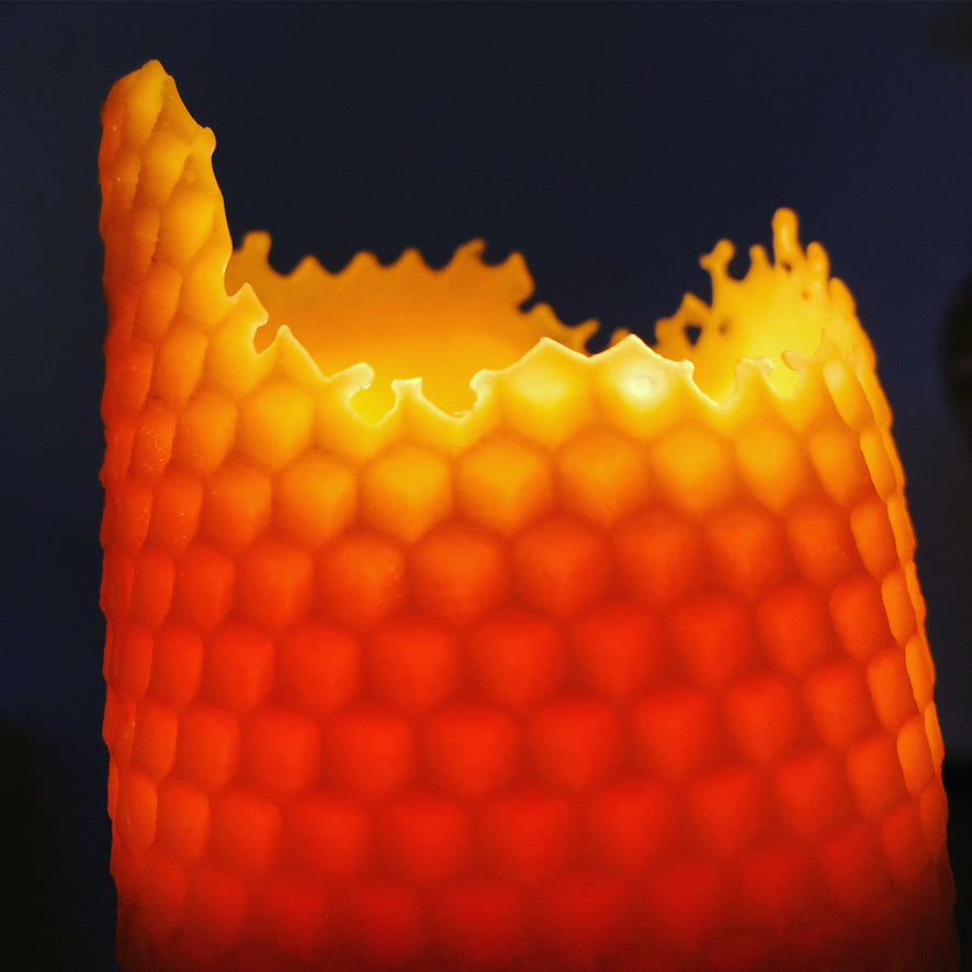 Beeswax Honeycomb Pillar