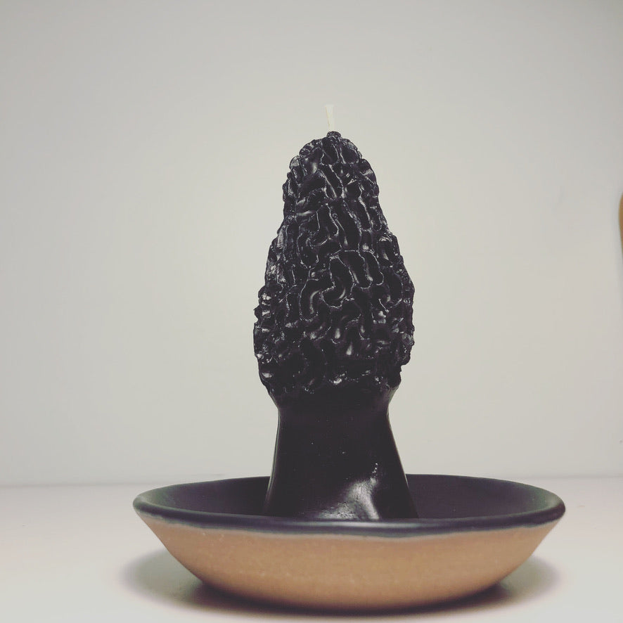 Beeswax Morel Mushroom Candle