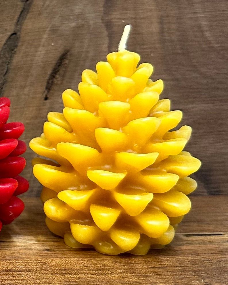 Beeswax Pinecone Candle