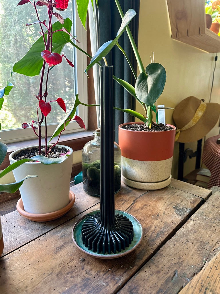 Ridged Taper Beeswax Candle