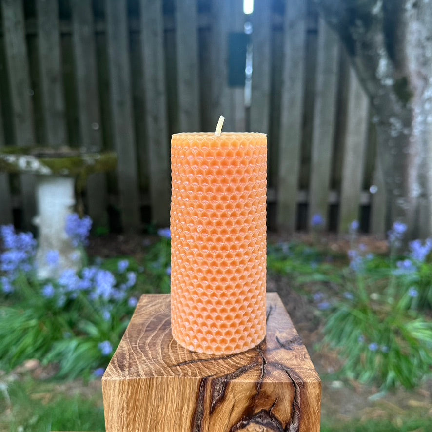 Beeswax Honeycomb Pillar
