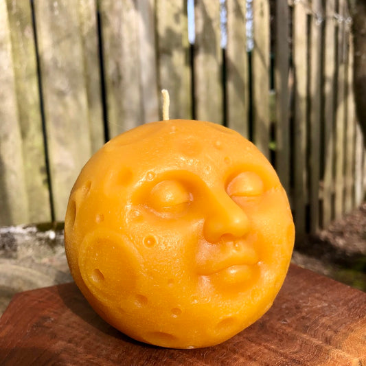 XL Sleeping Moon Beeswax Candle