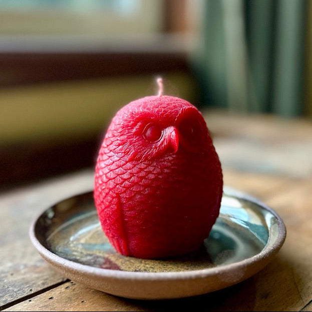 Beeswax Woodland Owl Candle