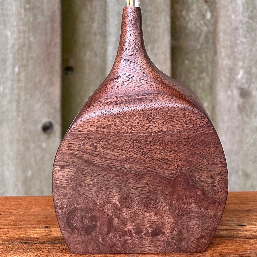 Hand Carved Black Walnut Bud Vase #2