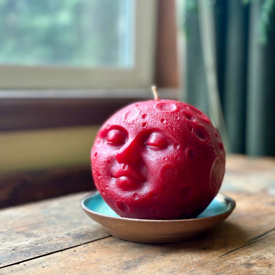 XL Sleeping Moon Beeswax Candle