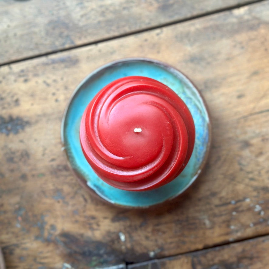 Beeswax Spiral Sphere Candle