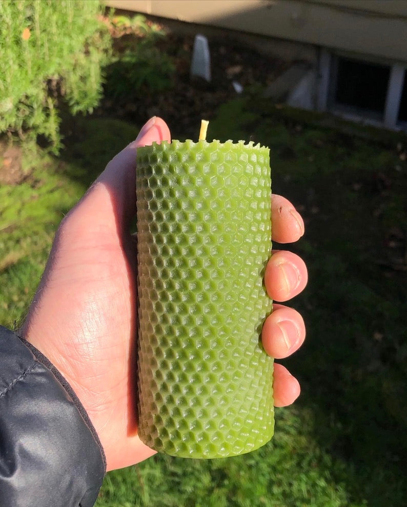 Beeswax Honeycomb Pillar