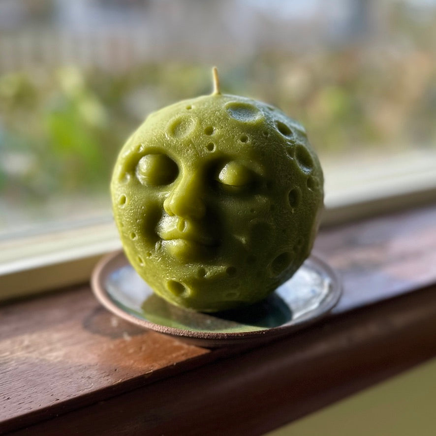 XL Sleeping Moon Beeswax Candle