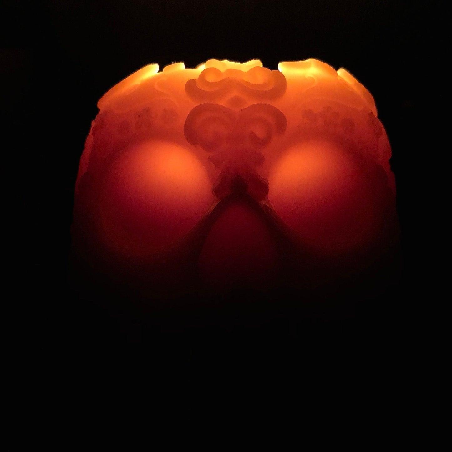 Beeswax Sugar Skull Candle