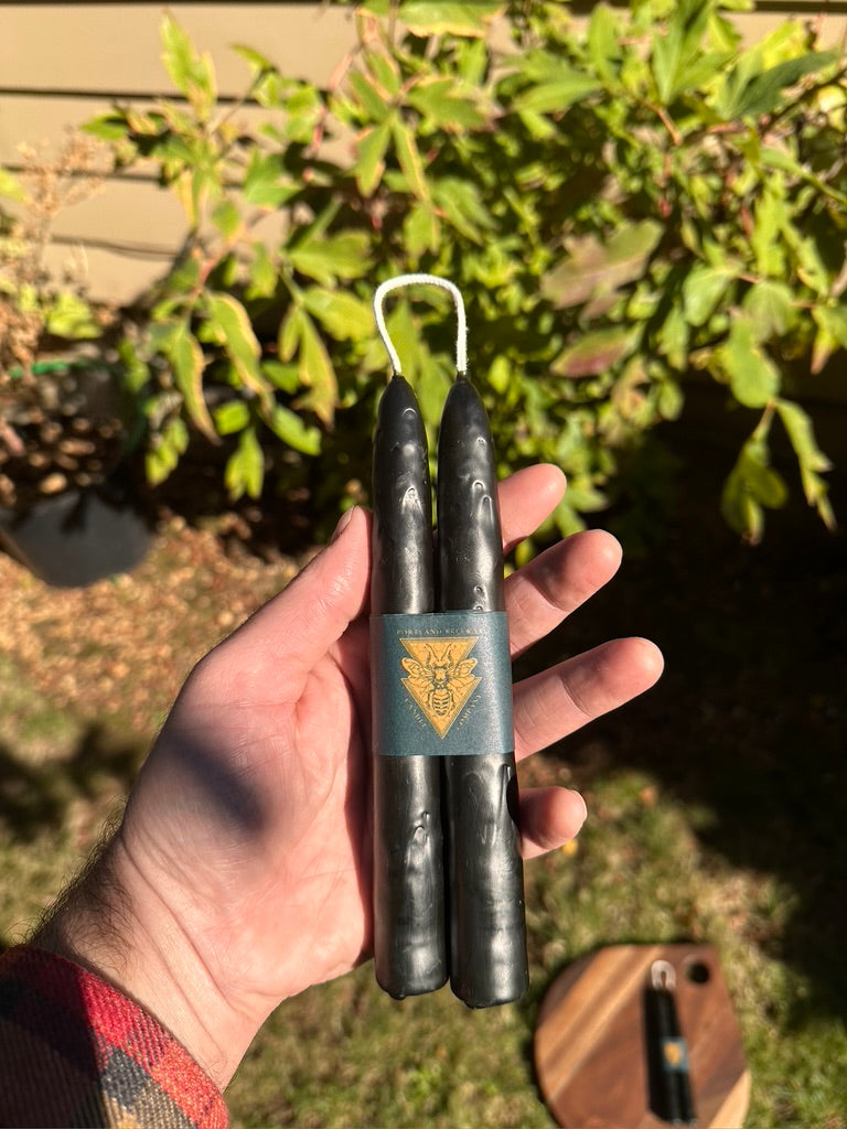 Hand Dipped Beeswax Taper Set