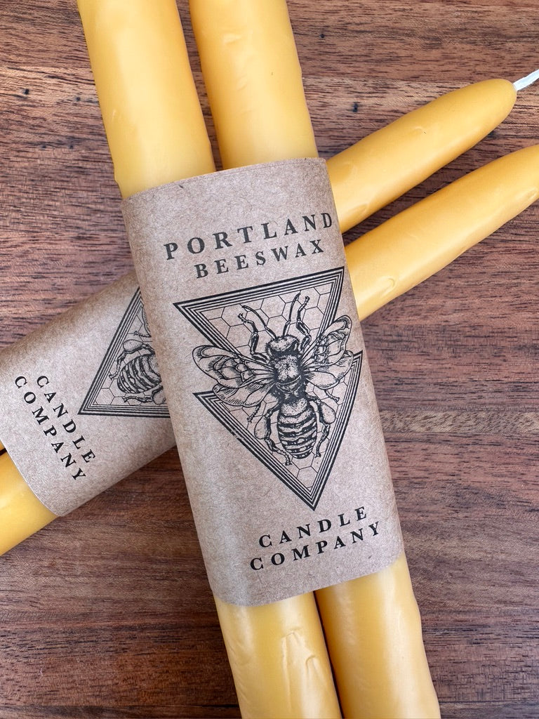 Hand-Dipped Beeswax Tapers