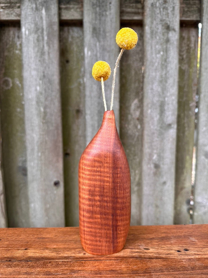 Hand Carved Koa Wood Bud Vase #1