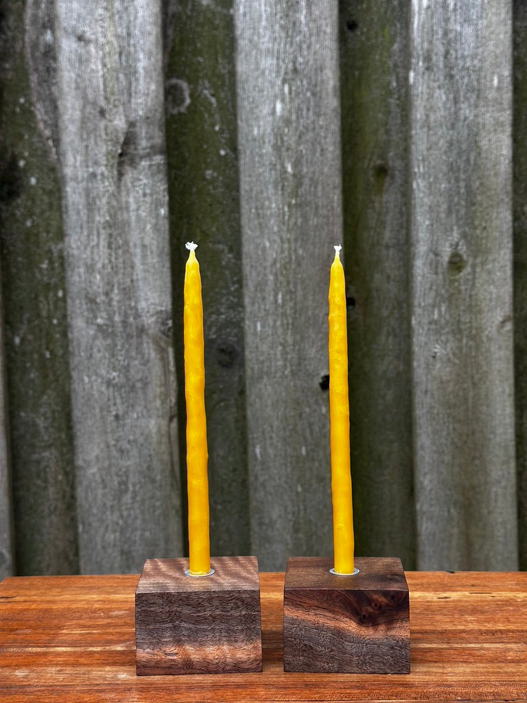 Hand-Dipped Beeswax Altar Tapers — Set of 4