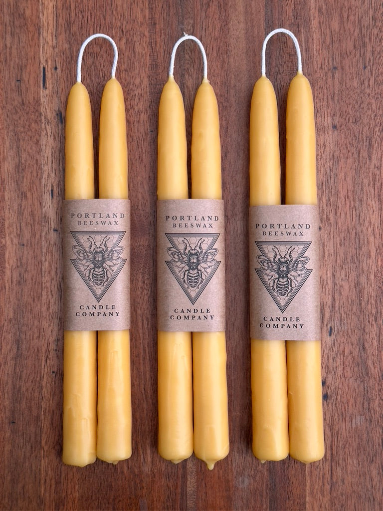 Hand-Dipped Beeswax Tapers