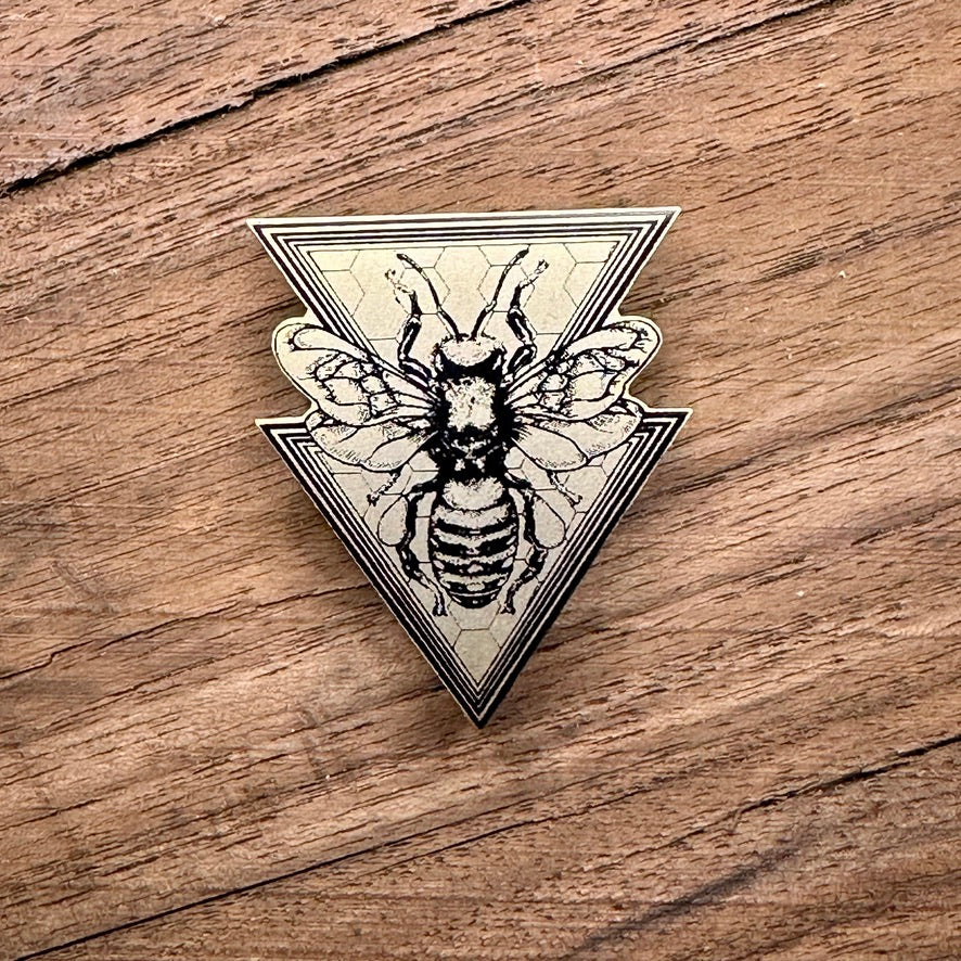 Bee Enamel Pin Portland Beeswax Candle Company