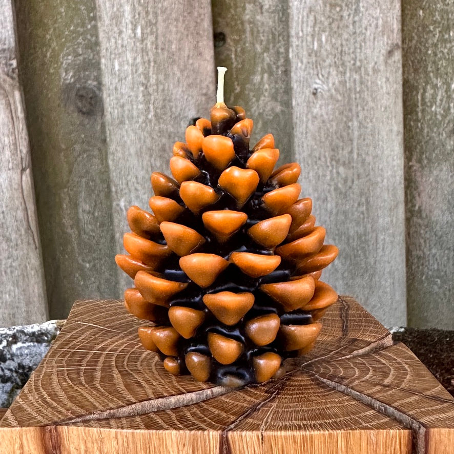 Two-Tone Pinecone Candle
